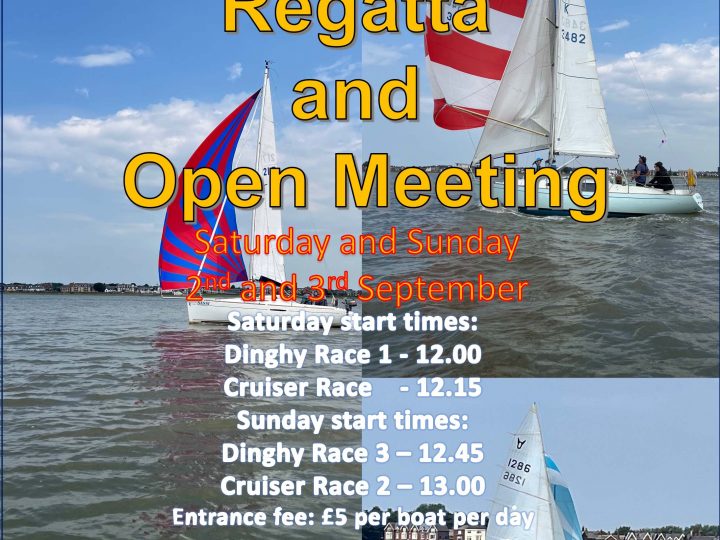 September Regatta and Open Meeting – 2nd and 3rd September